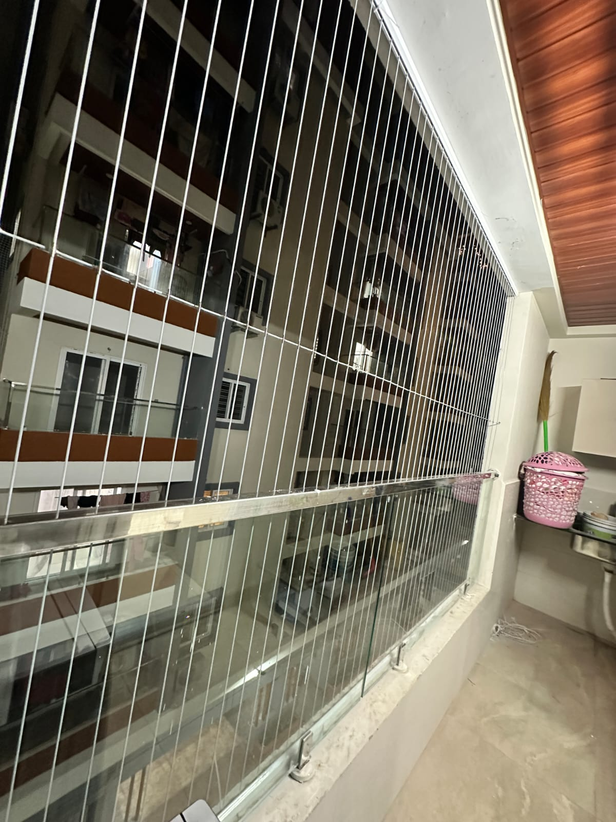 Modern Balcony Safety Grill Project
